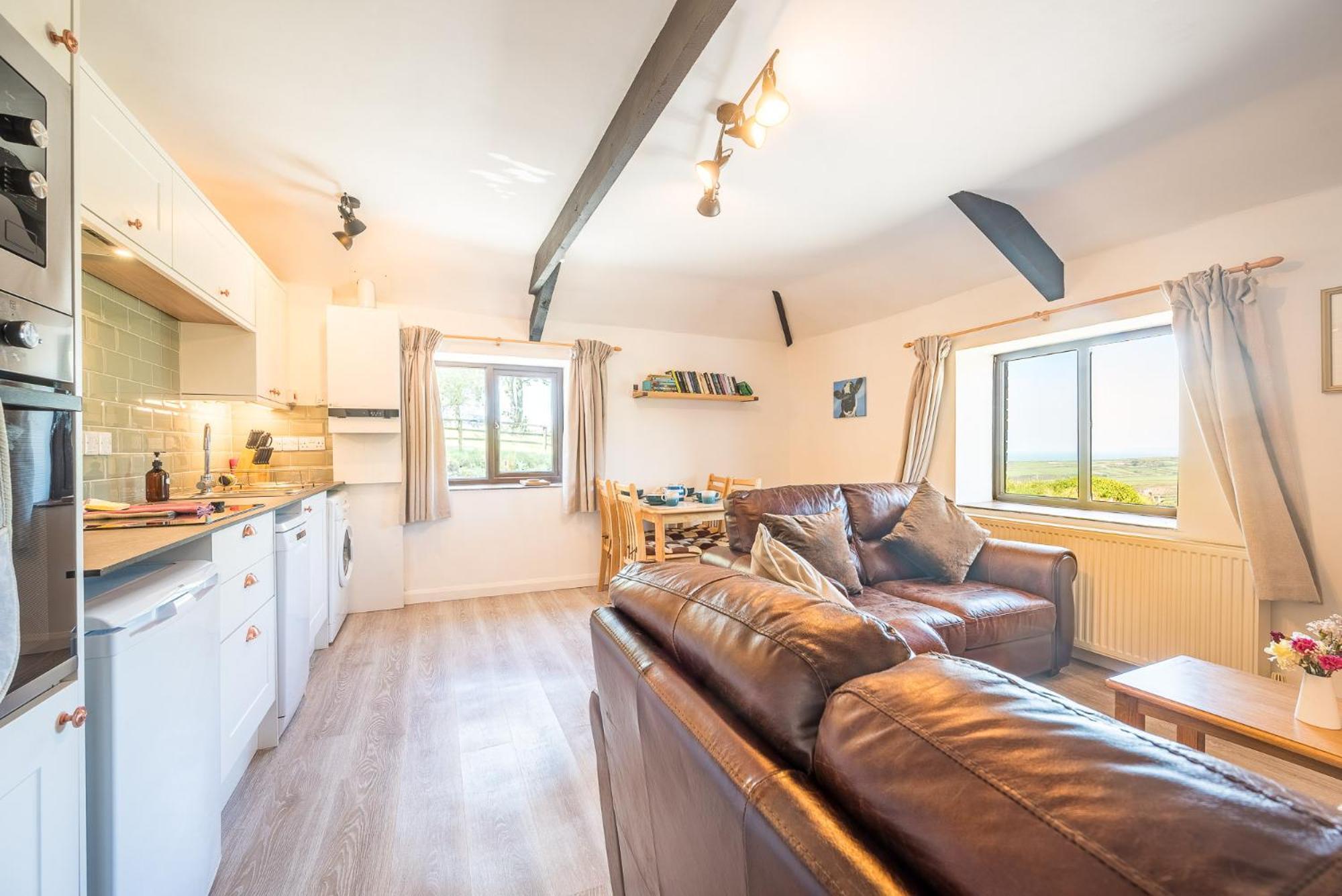 בוסקאסל Polrunny Farm Elderberry Cottage With Sea View מראה חיצוני תמונה
